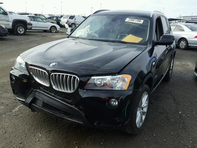 5UXWX9C50E0D38590 - 2014 BMW X3 XDRIVE2 BLACK photo 2