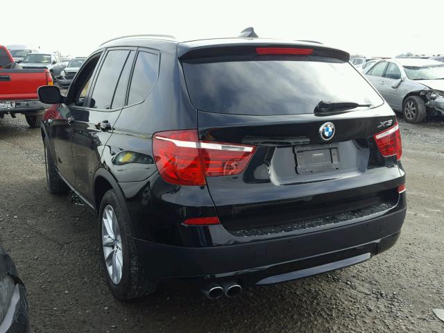 5UXWX9C50E0D38590 - 2014 BMW X3 XDRIVE2 BLACK photo 3