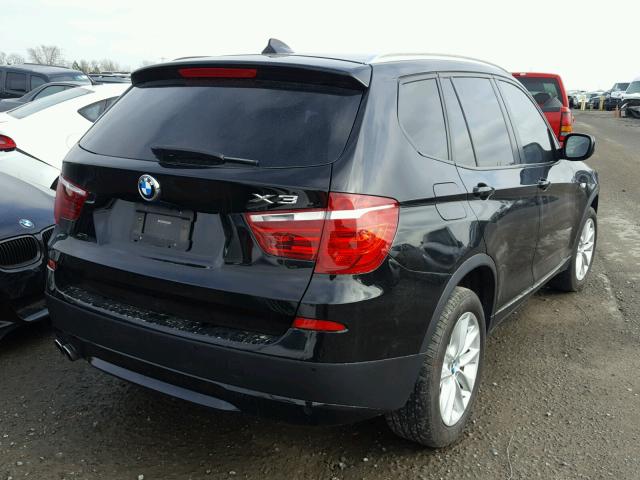 5UXWX9C50E0D38590 - 2014 BMW X3 XDRIVE2 BLACK photo 4