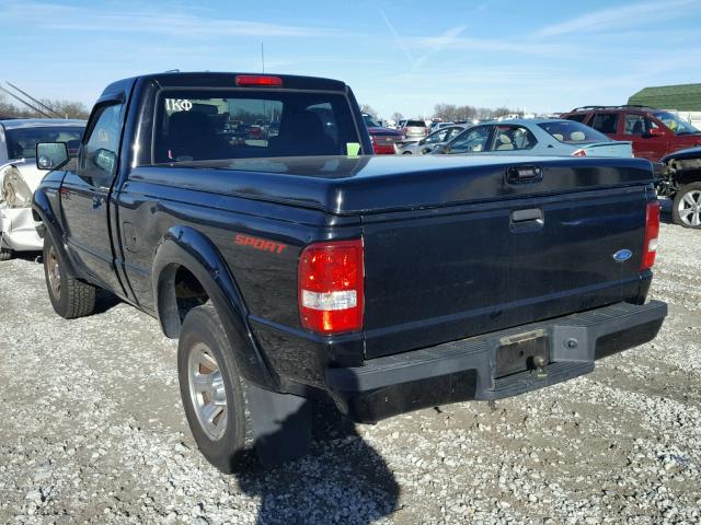 1FTYR10U46PA25176 - 2006 FORD RANGER BLACK photo 3