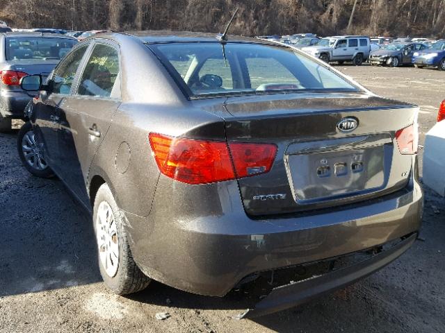 KNAFU4A23B5433918 - 2011 KIA FORTE EX BROWN photo 3