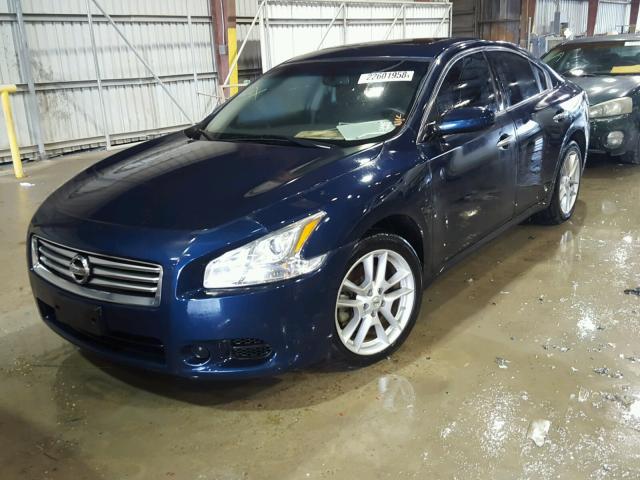 1N4AA5AP0EC453220 - 2014 NISSAN MAXIMA S BLUE photo 2