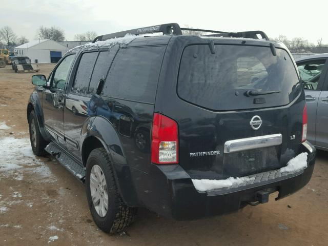 5N1AR18W47C614515 - 2007 NISSAN PATHFINDER BLACK photo 3