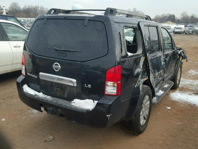 5N1AR18W47C614515 - 2007 NISSAN PATHFINDER BLACK photo 4