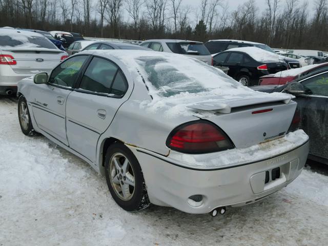 1G2NV52EX1C266823 - 2001 PONTIAC GRAND AM G SILVER photo 3