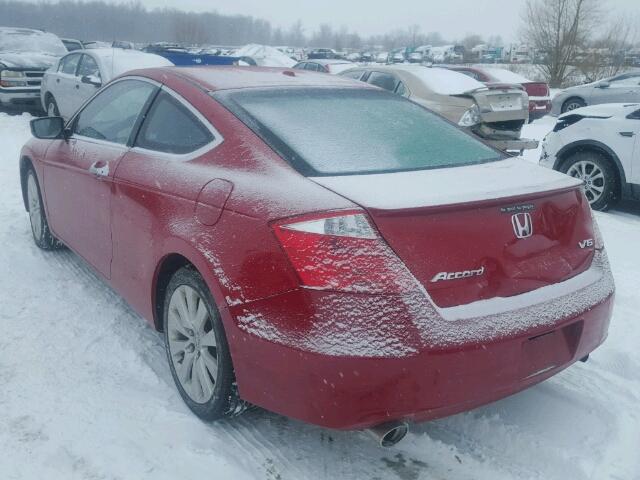 1HGCS22838A004959 - 2008 HONDA ACCORD EXL RED photo 3