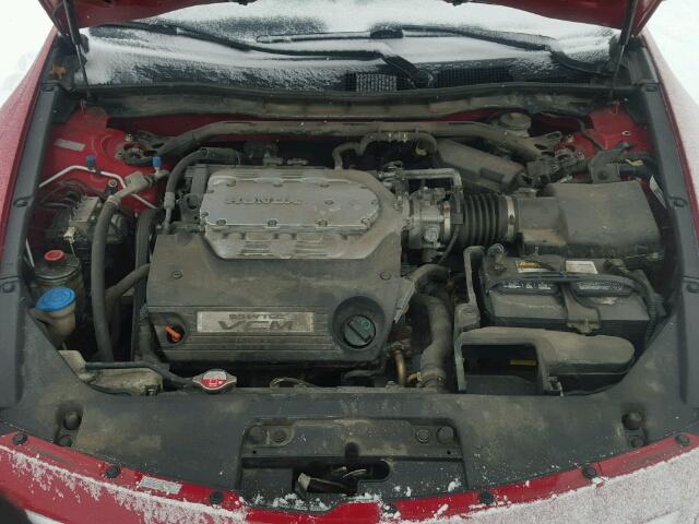 1HGCS22838A004959 - 2008 HONDA ACCORD EXL RED photo 7