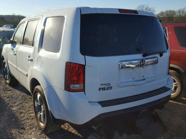 5FNYF3H59CB042742 - 2012 HONDA PILOT EXL WHITE photo 3