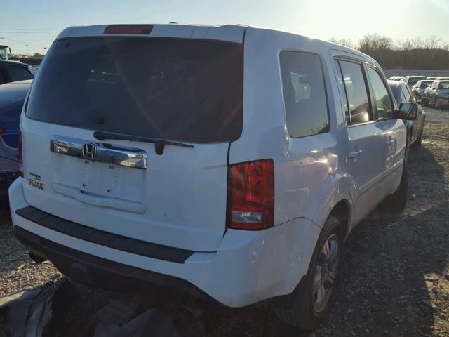 5FNYF3H59CB042742 - 2012 HONDA PILOT EXL WHITE photo 4