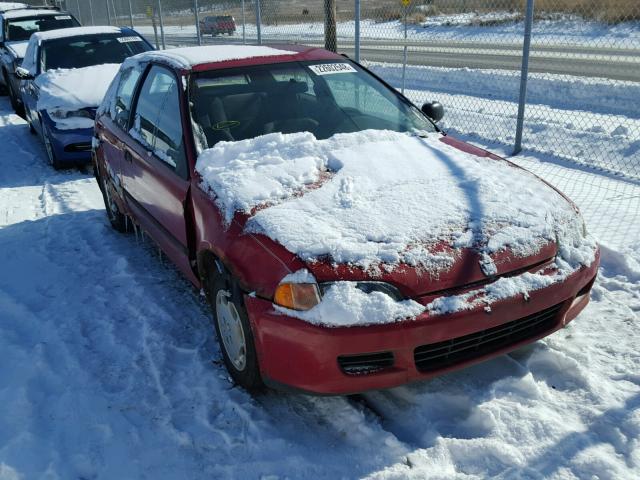 2HGEH2363PH511624 - 1993 HONDA CIVIC DX RED photo 1