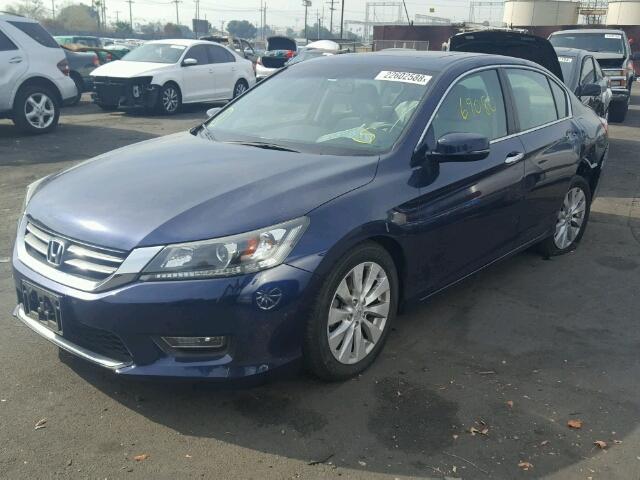 1HGCR2F7XDA254061 - 2013 HONDA ACCORD EX BLUE photo 2