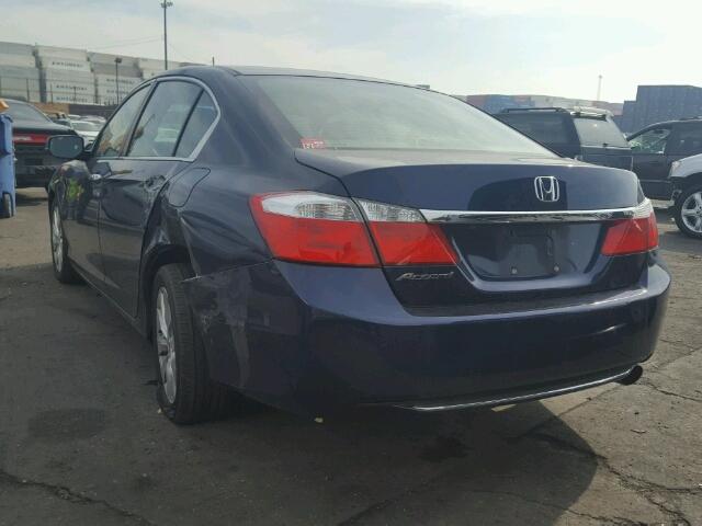 1HGCR2F7XDA254061 - 2013 HONDA ACCORD EX BLUE photo 3