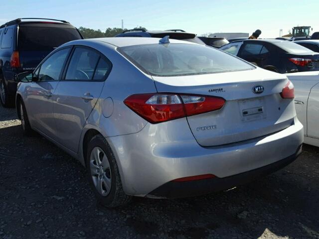 KNAFK4A66F5400880 - 2015 KIA FORTE LX SILVER photo 3