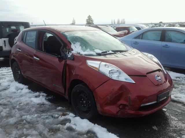 1N4AZ0CPXFC313234 - 2015 NISSAN LEAF S RED photo 1