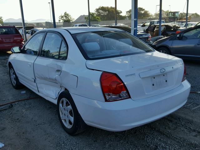 KMHDN46D14U869575 - 2004 HYUNDAI ELANTRA GL WHITE photo 3