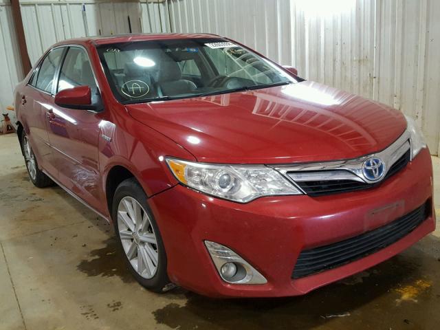 4T1BD1FK4DU066735 - 2013 TOYOTA CAMRY HYBR RED photo 1