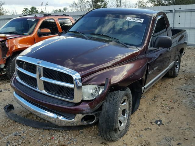 1D7HA16K05J526750 - 2005 DODGE RAM 1500 S BURGUNDY photo 2