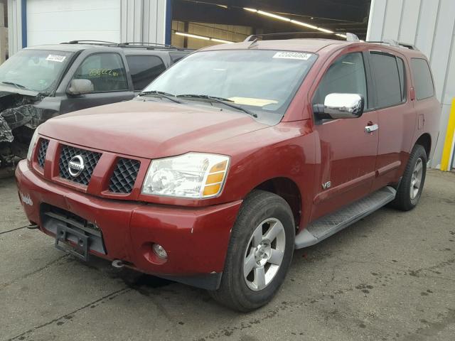 5N1AA08B86N708124 - 2006 NISSAN ARMADA SE RED photo 2