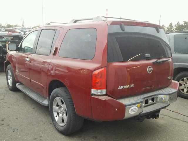 5N1AA08B86N708124 - 2006 NISSAN ARMADA SE RED photo 3