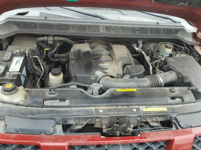 5N1AA08B86N708124 - 2006 NISSAN ARMADA SE RED photo 7