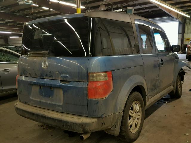 5J6YH28726L002987 - 2006 HONDA ELEMENT EX BLUE photo 4