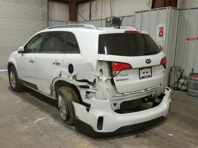 5XYKTCA68EG449934 - 2014 KIA SORENTO LX WHITE photo 3