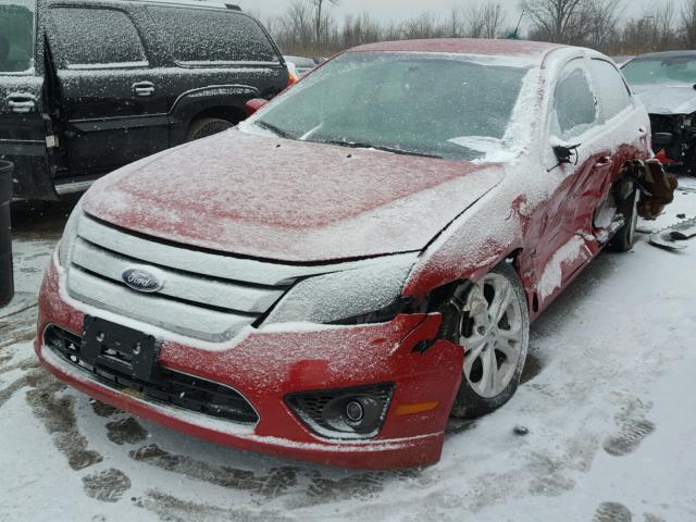 3FAHP0HA8CR169088 - 2012 FORD FUSION SE RED photo 2