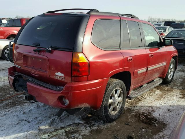 1GKDT13S722321220 - 2002 GMC ENVOY RED photo 4