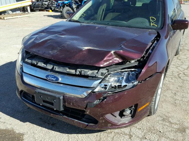 3FAHP0JG4BR221328 - 2011 FORD FUSION SEL PURPLE photo 9