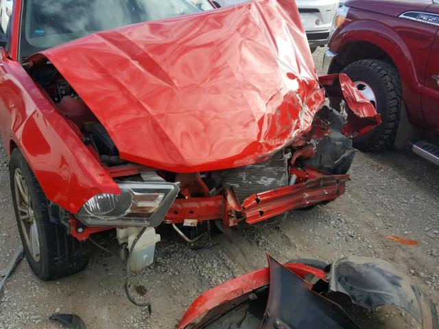1ZVBP8ANXA5168453 - 2010 FORD MUSTANG RED photo 9