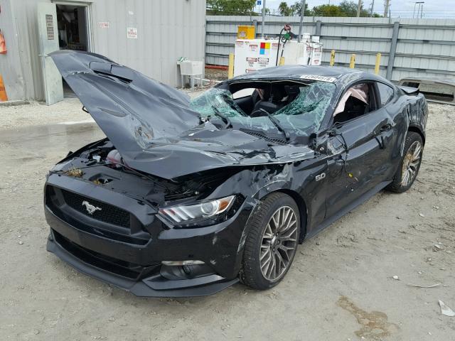 1FA6P8CF2H5289665 - 2017 FORD MUSTANG GT BLACK photo 2