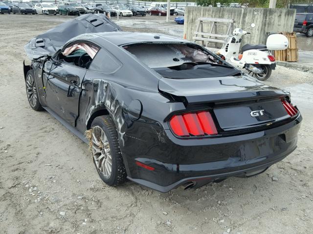 1FA6P8CF2H5289665 - 2017 FORD MUSTANG GT BLACK photo 3