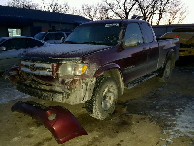 5TBBT44113S359748 - 2003 TOYOTA TUNDRA ACC MAROON photo 2