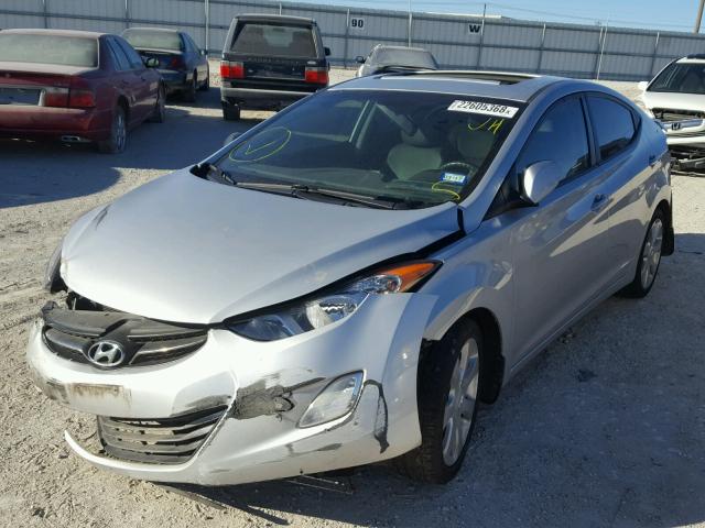 KMHDH4AE4CU370405 - 2012 HYUNDAI ELANTRA GL SILVER photo 2