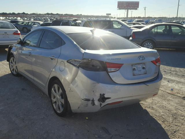 KMHDH4AE4CU370405 - 2012 HYUNDAI ELANTRA GL SILVER photo 3