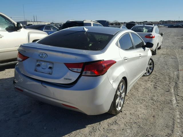 KMHDH4AE4CU370405 - 2012 HYUNDAI ELANTRA GL SILVER photo 4