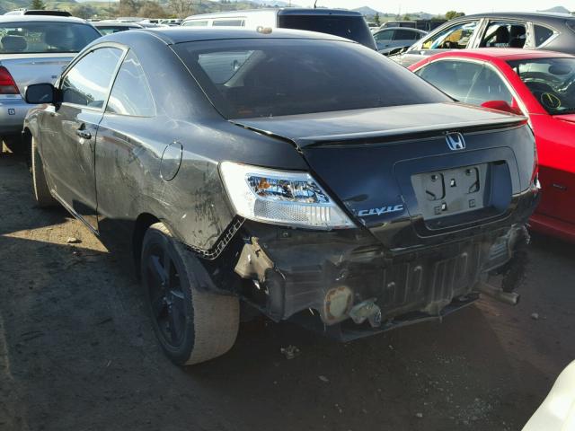 2HGFG12908H544465 - 2008 HONDA CIVIC EXL BLACK photo 3