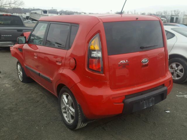 KNDJT2A29A7038052 - 2010 KIA SOUL + RED photo 3