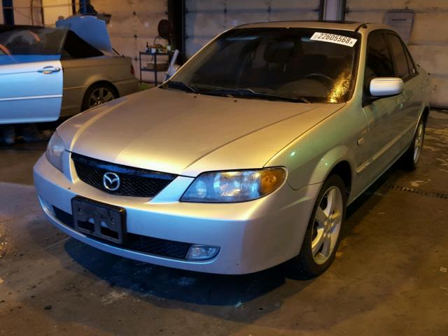 JM1BJ226831165635 - 2003 MAZDA PROTEGE DX SILVER photo 2