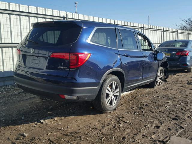 5FNYF6H36GB035706 - 2016 HONDA PILOT EX BLUE photo 4