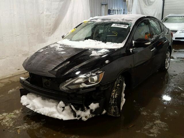 3N1AB7AP0GY309120 - 2016 NISSAN SENTRA S BLACK photo 2