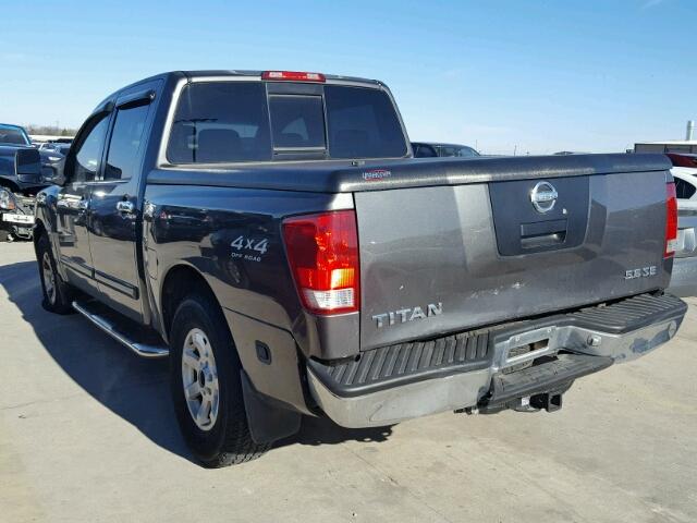 1N6AA07B94N567385 - 2004 NISSAN TITAN XE GRAY photo 3