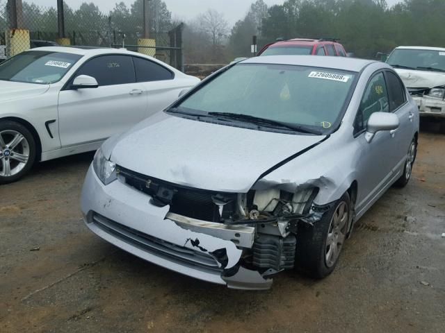 2HGFA16588H357001 - 2008 HONDA CIVIC LX SILVER photo 2