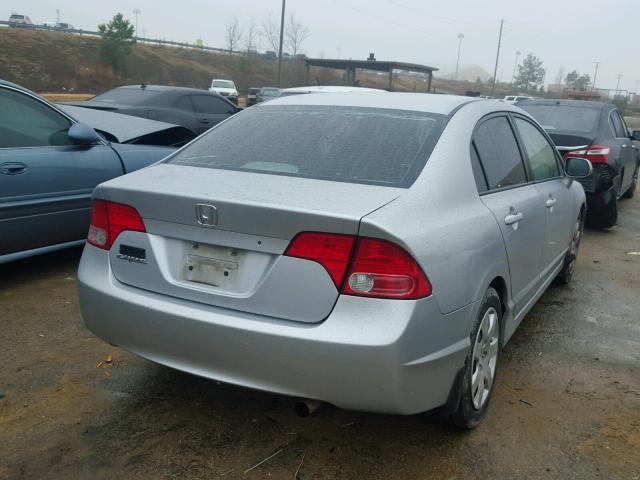 2HGFA16588H357001 - 2008 HONDA CIVIC LX SILVER photo 4