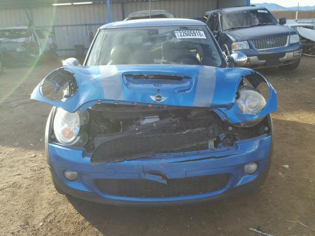 WMWMF73509TW82287 - 2009 MINI COOPER S BLUE photo 9