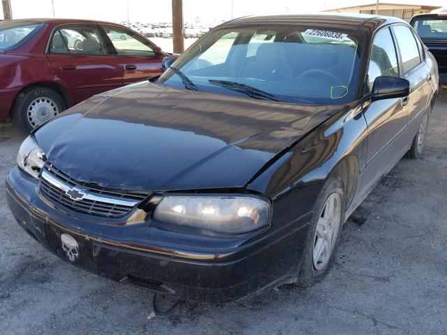 2G1WF52E759393743 - 2005 CHEVROLET IMPALA BLACK photo 2