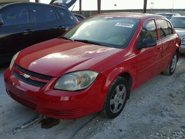 1G1AK55F477391303 - 2007 CHEVROLET COBALT LS RED photo 2