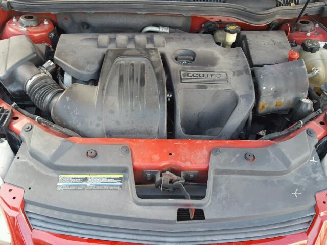 1G1AK55F477391303 - 2007 CHEVROLET COBALT LS RED photo 7