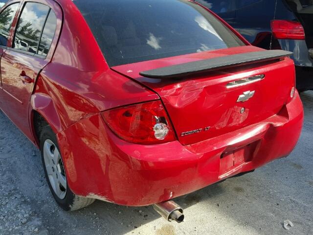 1G1AK55F477391303 - 2007 CHEVROLET COBALT LS RED photo 9