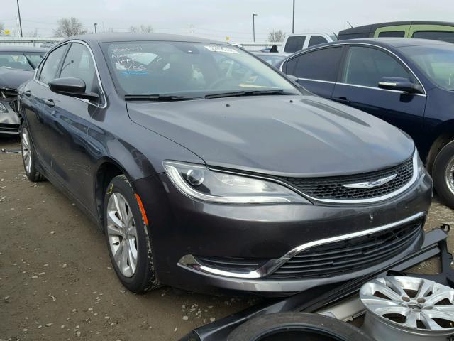 1C3CCCAB2FN502756 - 2015 CHRYSLER 200 LIMITE GRAY photo 1